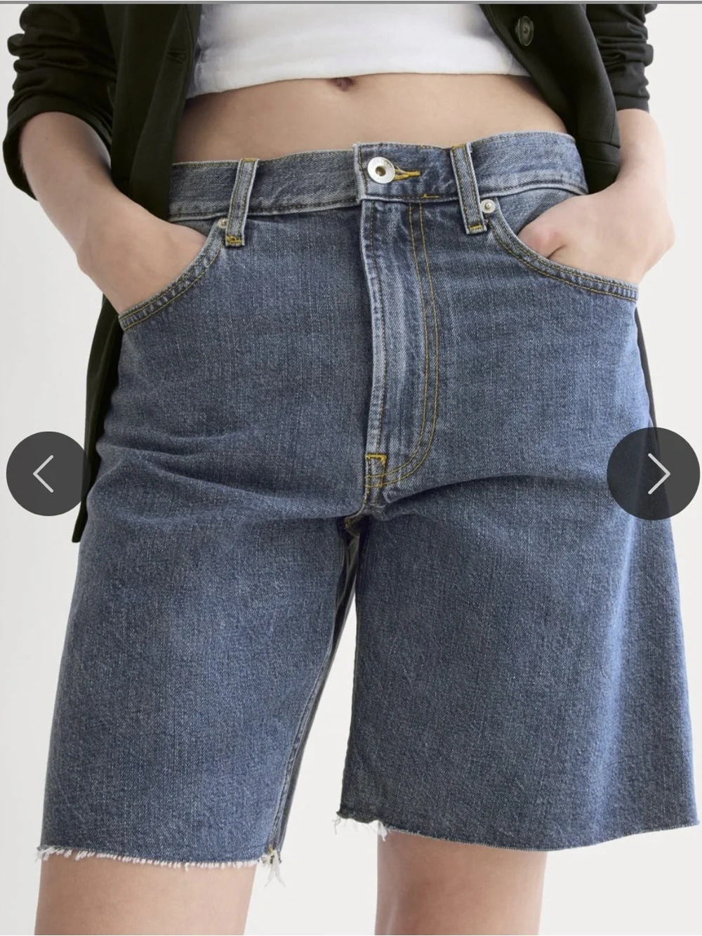 NWT Everlane OG Baggy Jean Short, Medium Wash, 12/31